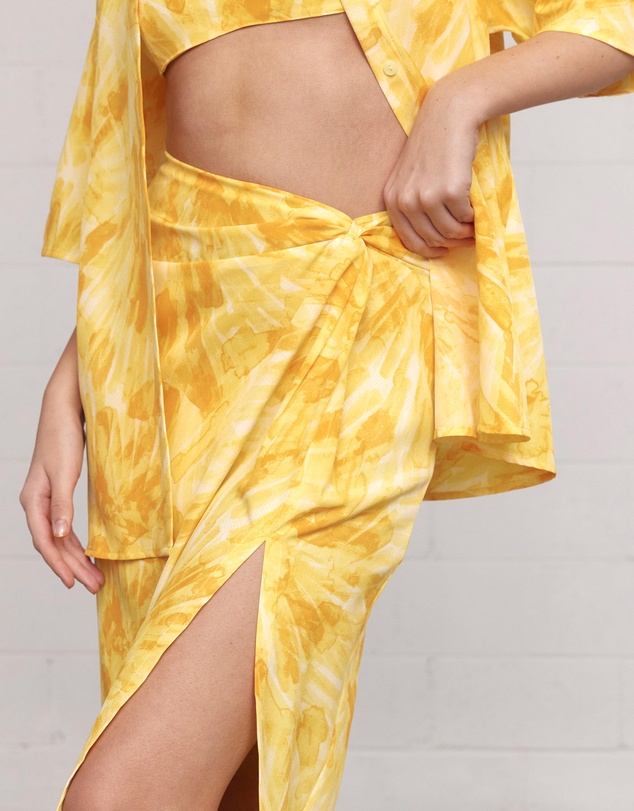 Dazie - Sunset Boulevard Twist Midi Skirt