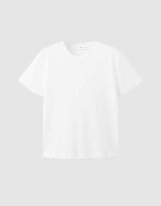 M.N.G - Rounded Neck Cotton T-Shirt