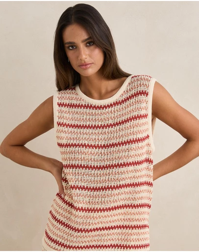 Rhythm - Tami Stripe Knit Longline Tank