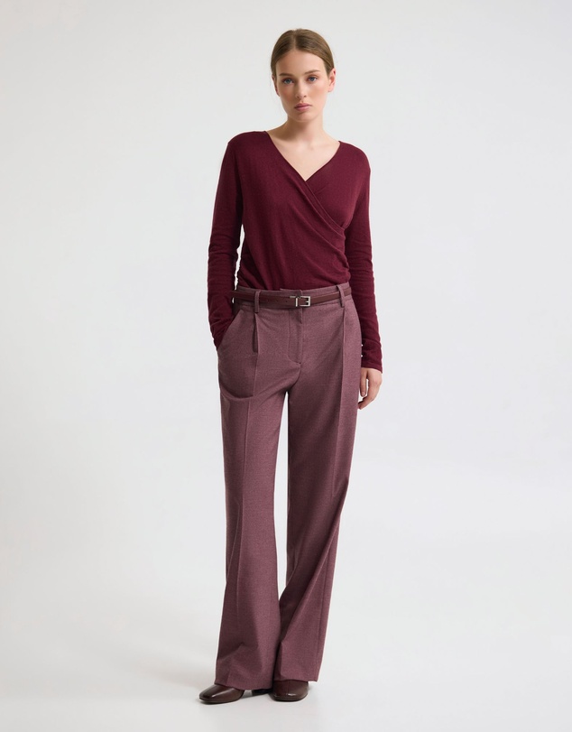 Oxford - Daria Wrap Front Knitted Top
