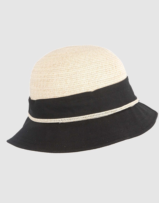 Max Alexander - Straw Black Summer Beach Sun Hat