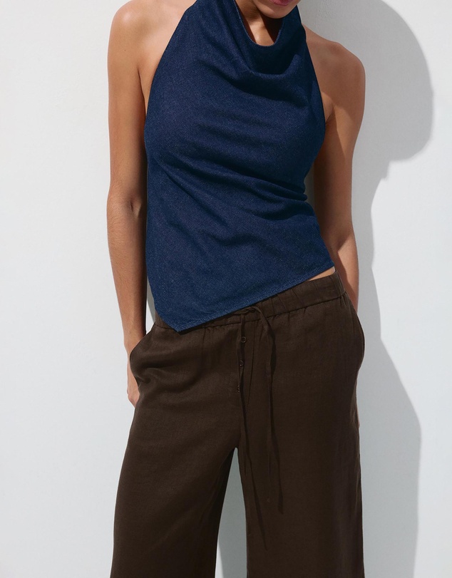 M.N.G - Linen Wide-Leg Trousers