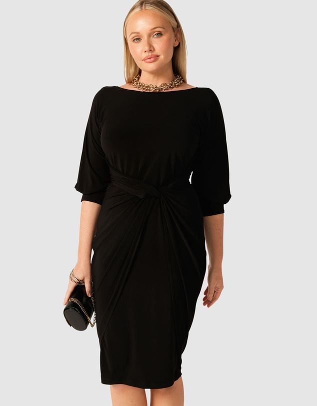 SACHA DRAKE - Cowl Tie Drape Dress
