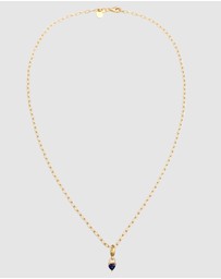 Elli Jewelry - Necklace Heart Sapphire 925 Sterling Silver