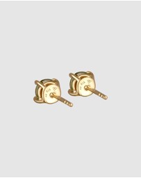 Kuzzoi - ICONIC EXCLUSIVE - Earrings Basic Geo Zirconia in 925 Sterling Silver Gold Plated