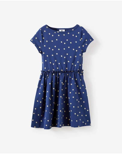Cotton On Kids - Boat Neck Frill Short Sleeve Dress