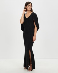 Pink Ruby - Elegance Cape Maxi Dress