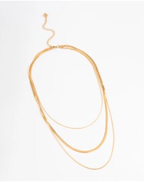 Lovisa - Gold Plated Max Width Snake Layered Necklace