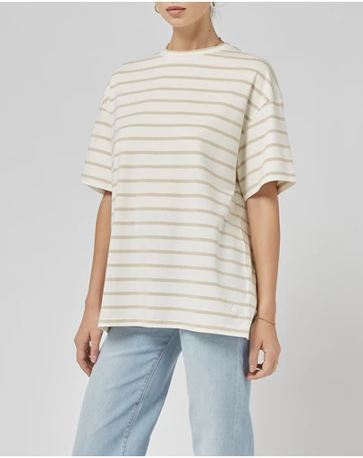 DRICOPER DENIM - Amy Beige Stripe Tee