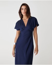 Forcast - Catalina V-Neck Satin Dress