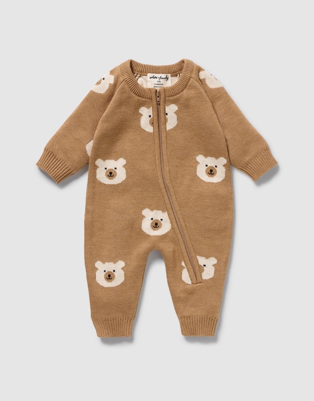 Wilson & Frenchy - Organic Knitted Jacquard Growsuit - Babies