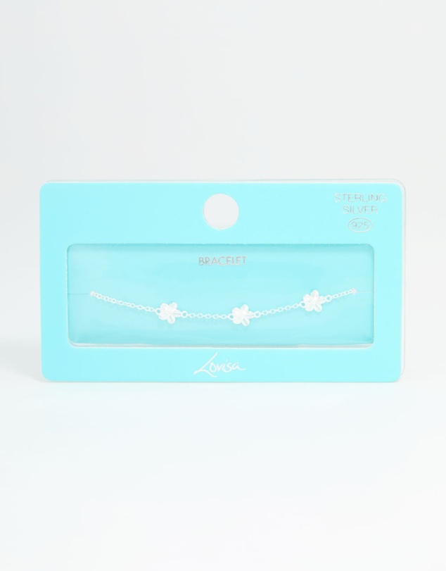 Lovisa - Sterling Silver Flower Trio Bracelet