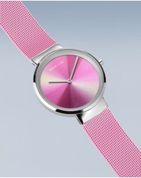 Bering - Aurora Borealis 31mm Pink Watch with Bracelet