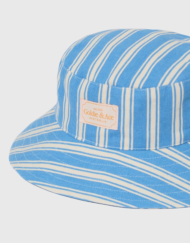 Goldie + Ace - Lightweight Cotton Twill Stripe Bucket Hat - ICONIC EXCLUSIVE - Babies-Teens
