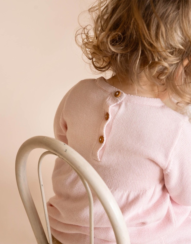Bebe by Minihaha - Charlie Organic Hand Embroidered Knit Dress - Babies
