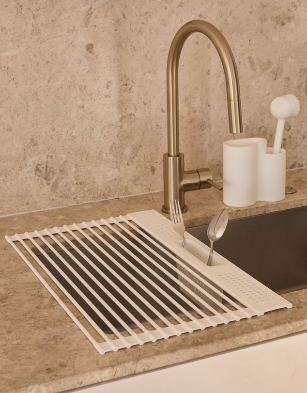 DESIGNSTUFF - DRIP Folding Dish Rack w/ Cutlery Holder