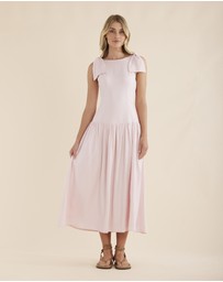 Amelius - Mavie Bow Linen Maxi Dress