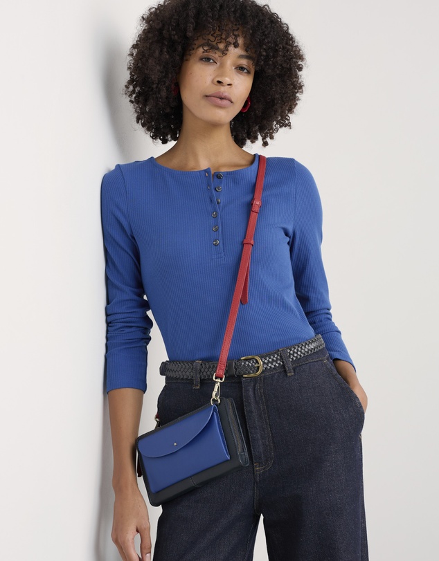 Seasalt - Seasalt Cornwall Blue L/S Early Orchid Rib Top