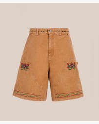 Found - Canvas Embroidered Shorts