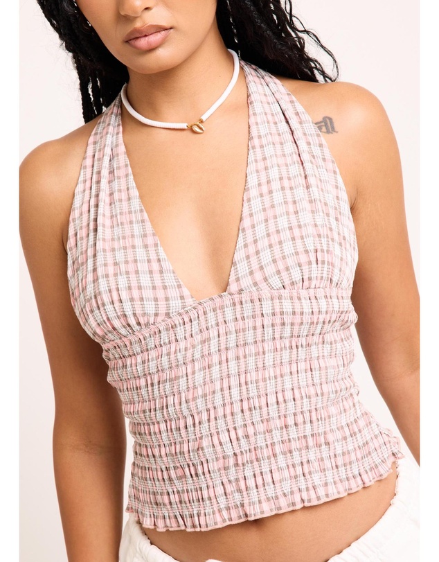 Insight - Juno Shirred Plunge Top