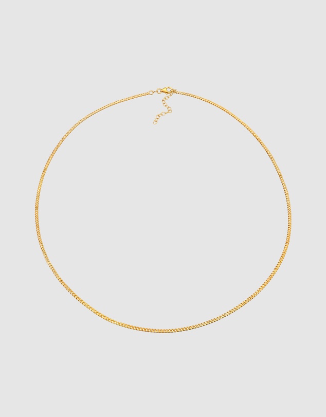 Kuzzoi - ICONIC EXCLUSIVE - Classic Curb Chain Necklace in Gold-Plated 925 Sterling Silver