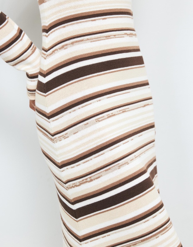 AERE - Bryn Stripe Knit Midi Dress