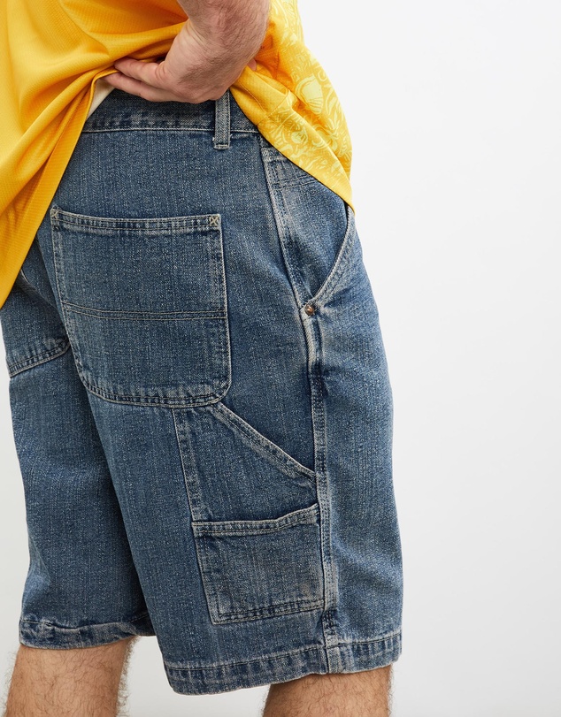 Vintage by The Real Deal - Pre Loved - Vintage Route 66 Denim Carpenter Shorts