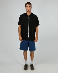 Silent Theory - Textured Linen Ss Shirt