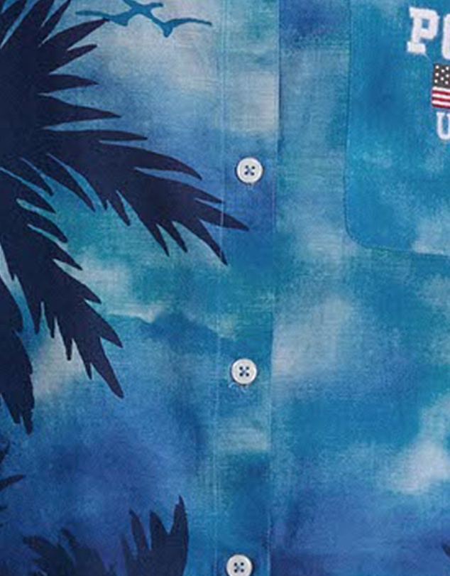 Polo Ralph Lauren - Printed Cotton Short Sleeve Shirt & Shorts Beach Cover Up Set