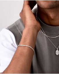 Dower & Hall - Men's Rice Nomad Bracelet In Sterling Silver