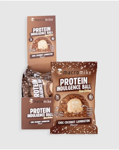 Macro Mike - Choc Coconut Lamington Protein Indulgence Ball - 12x40g