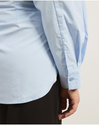 Atmos&Here Curvy - Kitt Cinched Waist Tie Wrap Shirt