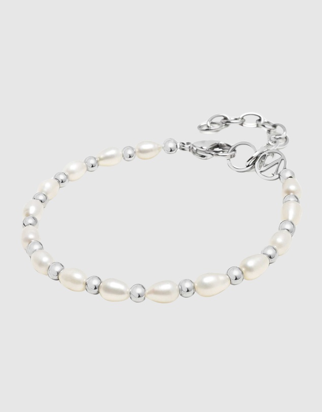 Nialaya Jewellery - Men's Baroque Pearl Bracelet