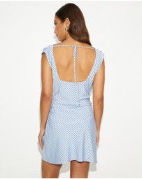 Dazie - Daisy Stripe Ruched Mini Dress