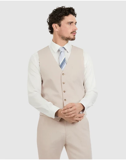 Tarocash - Jaeden Slim Linen Waistcoat