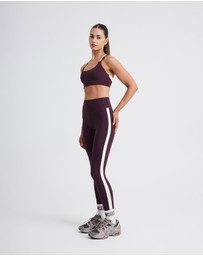 Upstate - Air Sculpt 7/8 Stripe Tight - Merlot