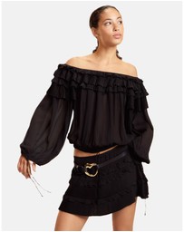 Cynthia Rowley - Off Shoulder Ruffle Blouse