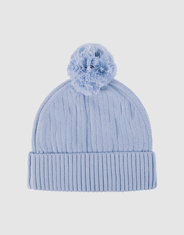 Kynd Baby - Organic Chunky Rib Knit Beanie in Sky Blue