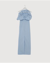 Revibe - Repaired Shona Joy Campbell Strapless Bubble Maxi Dress - AU 8