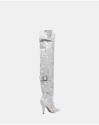 Steve Madden - Baddie White/Black Boots