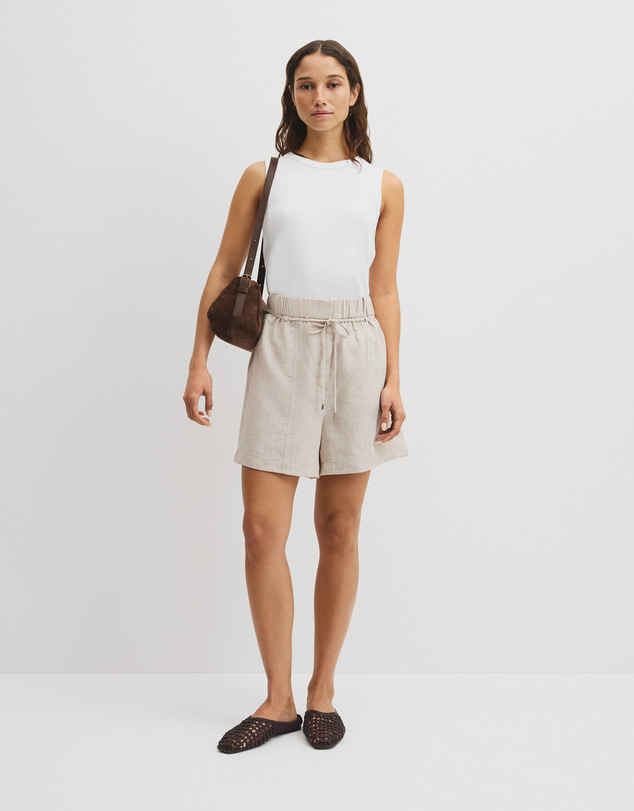 Country Road - Pull On Linen Short