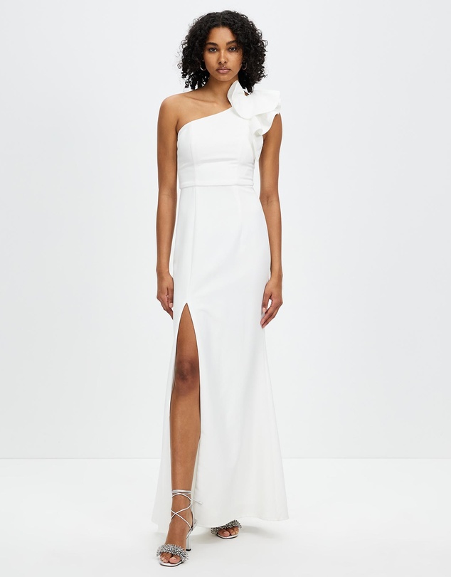 Bariano - Sue Frill Shoulder Gown