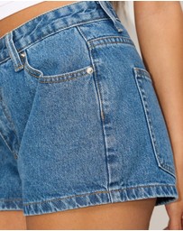 Dazie - Fragola Low Rise Denim Shorts