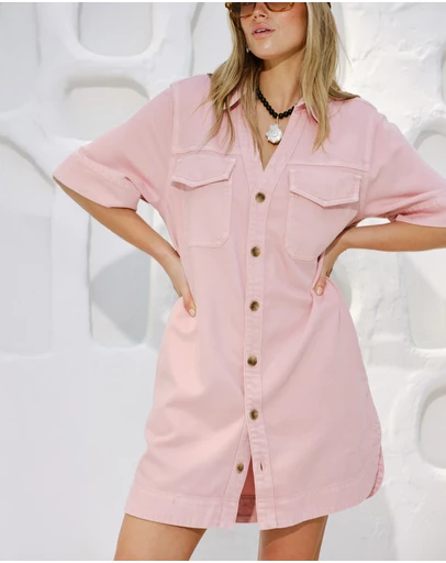 Ceres Life - Sammy Denim Shirt Dress