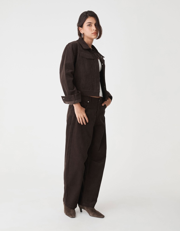 Forcast - Nya Corduroy Barrel Leg Pants