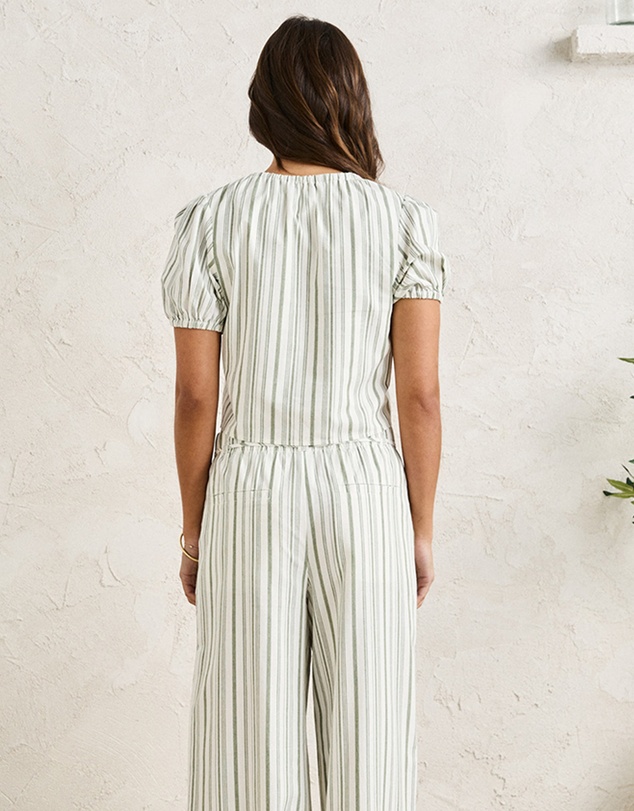 Rhythm - Mallorca Stripe Billow Sleeves Top