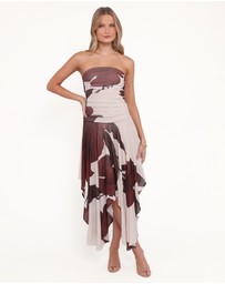 Petal & Pup - Doreen Midi Dress - Brown Floral