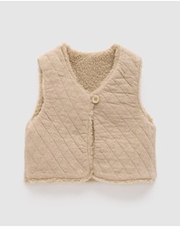Purebaby - Shearling Reversible Vest -Kids-Babies