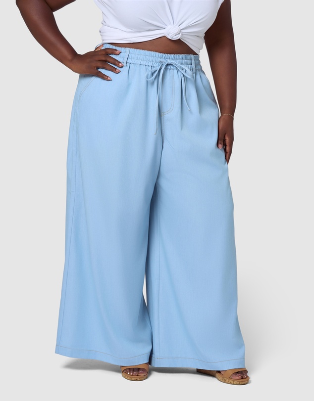Indigo Tonic - Ava Luxe Chambray Wide Leg Pant