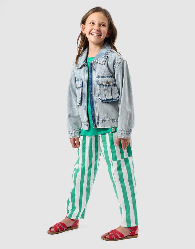Goldie + Ace - Happy Stripe Lightweight Kit Pocket Pants - Babies-Kids